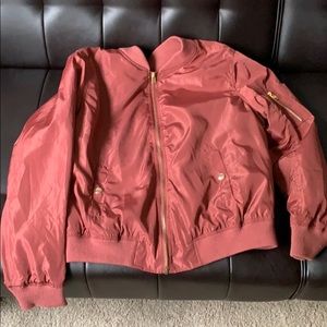 Pink bomber jacket